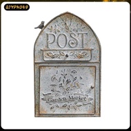 [qjypno49] Retro Iron Mailbox Distressed Finish Vintage Design Mailbox Vintage Design Post Box for F