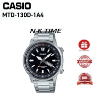 Casio Watch MTD-130D-1A4 Standard Analog Sporty Design Rotating Compass Ring Dial Men's Stainless St