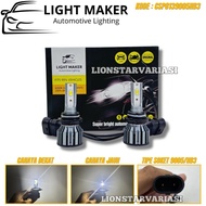 Light Maker 2 Pcs Car Front LED Bulbs 9005 HB3 CSP Chips Turbo Fan Plus Cooling Fan Socket HB3