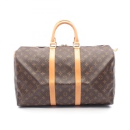 【二手】LOUIS VUITTONKeepall 45 波士頓包 M41428 PVC塗層帆布皮革 Keepall 45 男女通用款