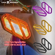 For YAMAHA XMAX 300 v2 2023 2024 Motorcycle Front Turn Signal Indicator Grille Mesh Protector Covers Accessories