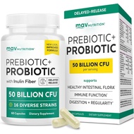Prebiotics and Probiotics, 50 Billion CFU, 16 Probiotic Strains & Inulin