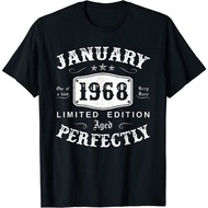 NEW LIMITED January 1968 55 Year Old 55th Birthday Gifts Vintage 1968 T-Shirt