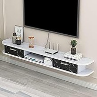 Wall Mounted Floating TV Stand Entertainment Center Storage Unit Media Console Grey 120x22x18.4cm Ca
