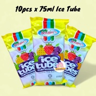 10pcs x 75ml Jeram Ice Tube Fruit Flavored ice pop individual pkt