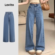 Casual Jeans Pocket Button All Seasons Blue Jeans for Women L144AD378 Seluar Jeans Kasual Poket Buta