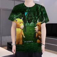 3D 3D Funny Niu Lai Two Bulls Scene Meme 3D All-Over Print T-Shirt Unisex Casual Tee