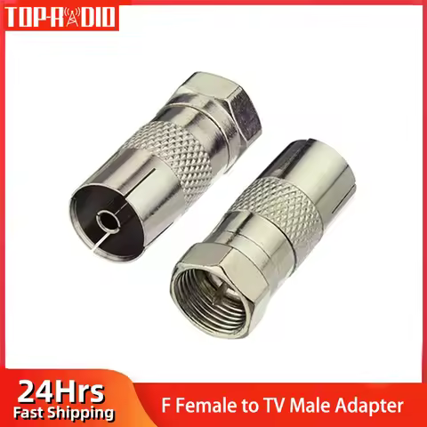 1 Pieces F Male Jack to TV PAL Female Plug Straight RF Coaxial Adapter F-type To TV Connector