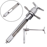 1 Pc Dental Gun Syringe Press Type Stainless Steel Anesthesia Aspirating Needle Tube Oral Surgery Su