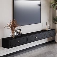 HOLGVE Floating TV Stand, TV Cabinet With Downward Flip Door And Drawers, Entertainment Center, Wall