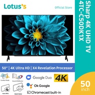 Sharp 4K UHD TV (4TC-C50DK1X) [HDR | Hybrid Log Gamma (HLG) | X4 Revelation Processor - Enjoy seamle