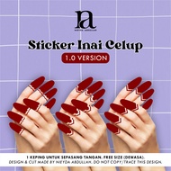 Sticker Inai Celup Henna Tangan Pengantin Stiker Stencil Finger Capping 1.0 Version Nieyda Abdullah