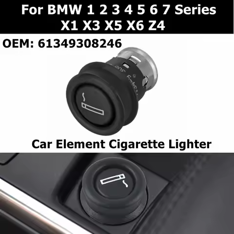61349308246 Car Element Plug Automobiles New Black Cigarette Lighter For BMW 1 2 3 4 5 6 7 Series X3