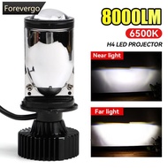 FOREVERGO 1PC H4 Car Headlight Bulbs Projector Lens LED 8000LM CANBUS Turbo Auto Bulb High Low Light