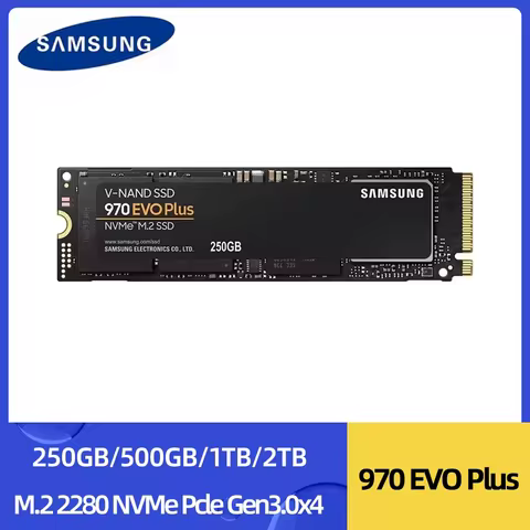 SAMSUNG 970 EVO Plus SSD 250GB 500GB 1TB 2TB MLC NVMe Hard Drive HDD Hard Disk M.2 2280 Internal Sol
