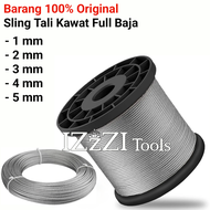 Kawat Seling Full Baja Wire Rope Steel 1 mm 2 mm 3 mm 3 mm 5 mm Tali Kawat Seling Bahan Full Baja