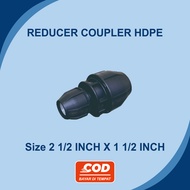 Vlock Sock HDPE or Reducer Coupler HDPE 2 1/ 2 Inch To 1 1/ 2 Inch or 75 MM X 50 MM