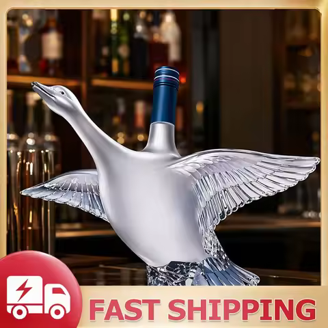 350ml Art Vodka Wine Dispenser with Stopper 3D Goose Liquor Bottle Clear Wine Whiskey Vodka Bottle f
