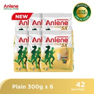 ✺Anlene Gold Adult 5X Milk Powder Plain 300G x6