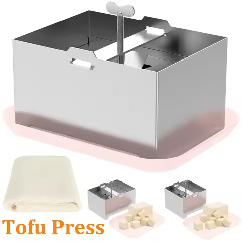 Tofu Press Mould Cheese Making Molds Food Grade Stainless Steel Tofu Maker Press Mold Kit Homemade T