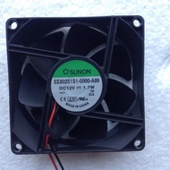 SUNON EE80251S1-0000-A99 12V 1.7W 8CM 8025 2-Wire DC Fan