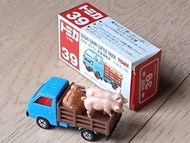 車盒也美麗日本製造 ＞先下拍 才回覆ㄑ一分錢一分貨 不是平價垃圾劣質貨. 多美卡Tomy 39 鈴木 豬仔 家畜運搬車 貨車 Made in Japan Tomica 39 Suzuki Carry 