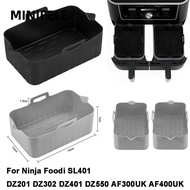 MINIFELE Air Fryer Baking Tray, Reusable Silicone Air Fryer Basket, Home Cooking Rectangle Air Fryer