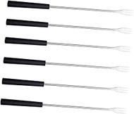 COLLBATH 6pcs Chocolate Fondue Fork Marshmallows Skewer Coding Cheese Fondue Forks Fruit Fondue Forks Candy Dipping Forks Roasting Sticks Mores Sticks Stainless Steel Electric Handle