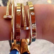 NEWEST WOMEN'S TITANIUM BANGEL BRACELET SET, SLIM MODEL AND NAIL BRACELET