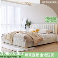 Bed farme  油壓床架 儲物床【包送貨 Free Delivery】 單人床 雙人床架 絨布床 Queen size King size 儲物床 臥室床 軟包床 床 床頭櫃 sidetable