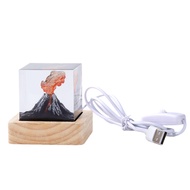 yunhaoSK-Volcanic Night Light USB Simulated Volcano Effect Light Volcano Lava Lamp for Room Decor