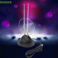 INSTORE TV Antenna Zoom Function Strong Signal Universal Two Loop Antennas Color TV HDTV Receive HD Digital Receiver TV Aerial