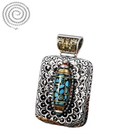 THANKSKY Trang sức Vòng cổ  dây chuyền ngọc lam Cổ điển Có dây chuyền Dây chuyền nam Bohemian Nhân t