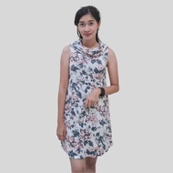 Abercrombie Sabrina Floral Tunik Dress Pendek Motif Bunga Wanita Lengan Lekbong Termurah
