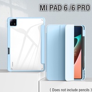 For Xiaomi Mi Pad 6 Pro Case 11" Pencil Holder Transparent Back Stand Tablet Shell for Funda Xiaomi Pad 6 5 Case Mi Pad 6 Pro 2023