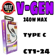 V-gen CT1-24 Type C To C 5A Super Speed 240W Max Data Cable