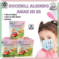Big Masker Duckbill Alkindo Anak 1 Box Isi 50Pcs Masker Anak 4Ply Jm ✩