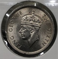 2a.18香港伍毫 1951年【UNC爆光靚品--超強車輪轉光2a.18】【戰後初期 英皇喬治六世】 香港舊版錢幣・硬幣 $350 (2a.18)
