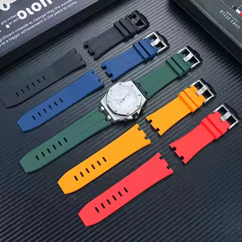 28mm accessory Watchband For Audemars and Piguet Royal Oak Strap Original AP 15710 26470 Silicone Ru