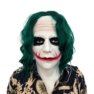 Topeng Joker Batman Halloween Dark Knight Rises Badut Hijau Rambut Merah Hidung Lateks Penutup Kepal