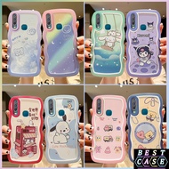 Casing Vivo Y11 Casing Vivo Y15 Casing Vivo Y12 Vivo Y17 Cute Cartoon Phone Case Tpu Soft Case Wave Frame Clear Phone Case