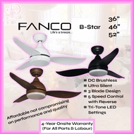 [Installation Promo] Fanco B Star Ceiling Fan with 3 Tones LED Light Kit &amp; Remote Control