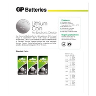 [ORIGINAL] GP BATTERIES 12V 23A 27A 3V CR2025 CR2016 CR2032 CR1632 CR1620 CR1220 BATTERY