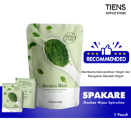 Tiens - SPAKARE - Premium Clay Mask - Spirulina Mask - Masker Hijau Alami - 1 Pouch / 5 Sachet