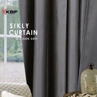 kkbfcurtain G12 Blackout Curtain 260CM Height | Soft Silky Fabric | Hook / Ring Design