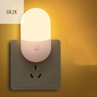 SKJK ปลั๊ก EU US ที่มีคุณภาพสูง การประหยัดพลังงาน สองสี ไฟในร่ม สำหรับห้องน้ำบันไดทางเดิน โคมไฟข้างเตียง ไฟกลางคืนแสง ไฟกลางคืนแสง โคมไฟซ็อกเก็ต