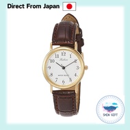 CITIZEN Women's Analog Watch Q997-104 Waterproof White Leather Strap direct from japan