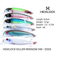 Hemlock Minnow Bait, Sinking Minnow 8.6cm | 9.9gram, Killer Minnow Hemlock HM - 0219