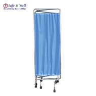 HOPKIN WARD SCREEN 4 FOLD WITH BLUE CURTAIN