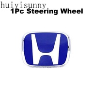 For Honda Fit Jazz GK 2018-2021 Facelift 1Pc Acrylic Sticker Honda Blue 3D Emblem Front Rear Steerin